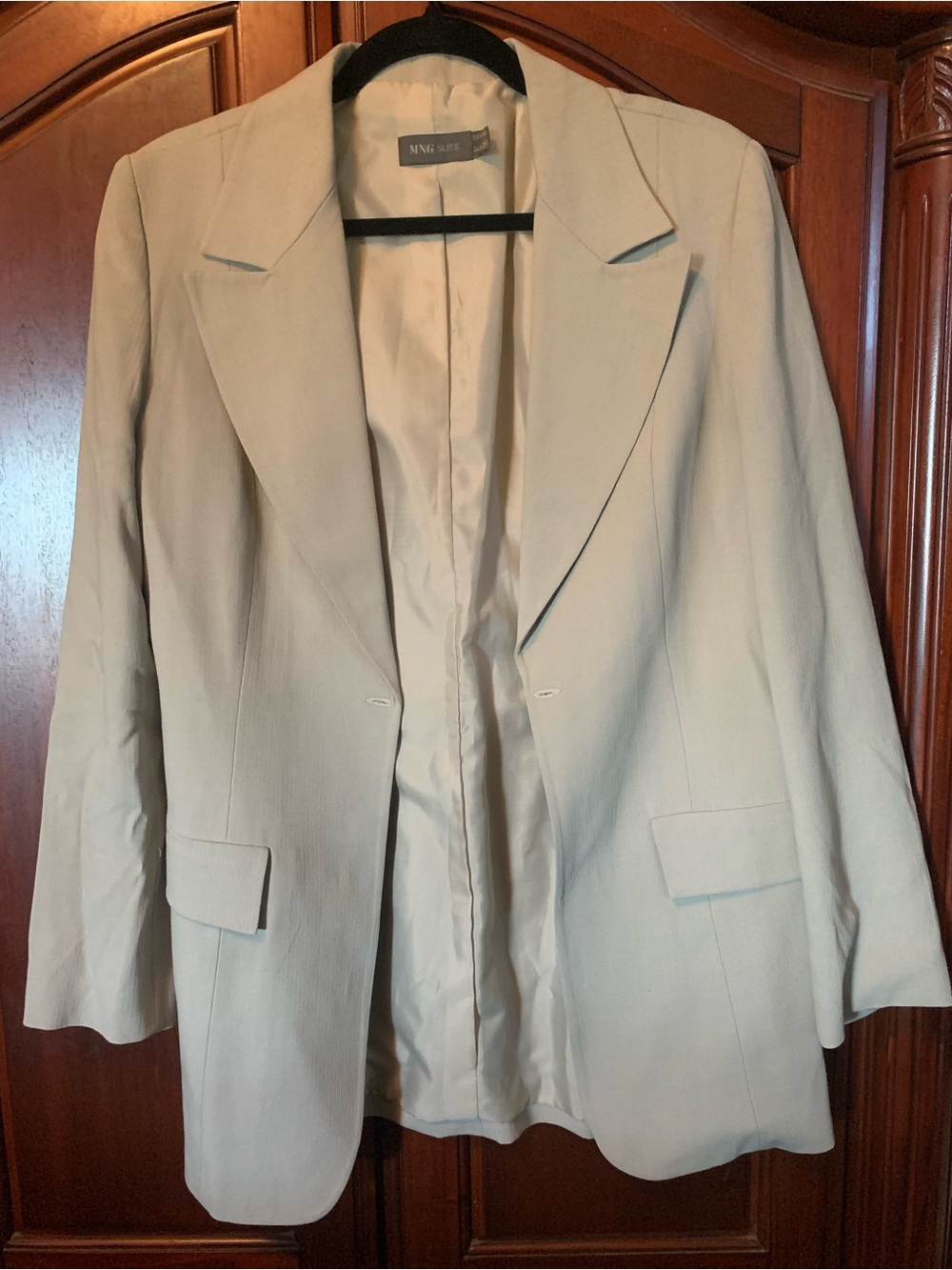 Mango Women's Blazer in Light Beige